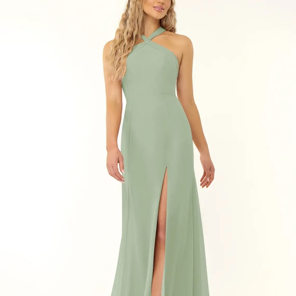 Azazie Rue Dusty Sage Chiffon